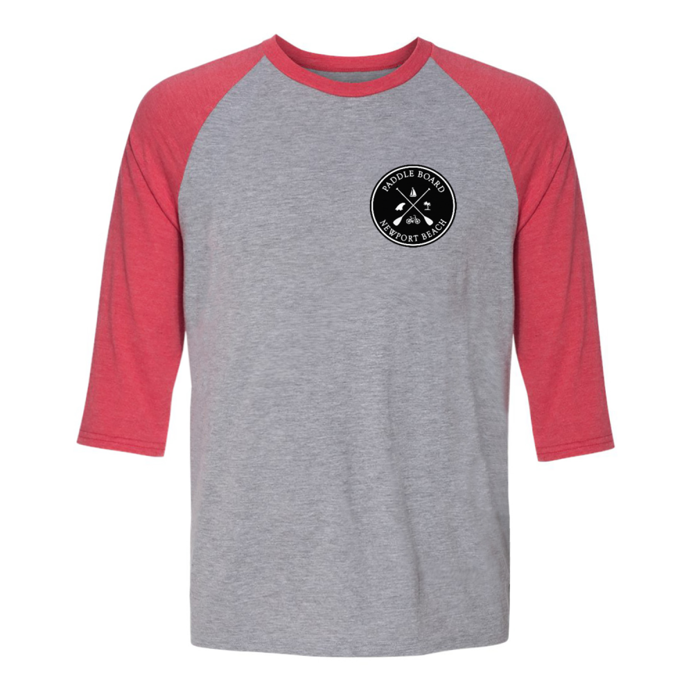 Paddle Board Newport Beach Men's Raglan Shirt