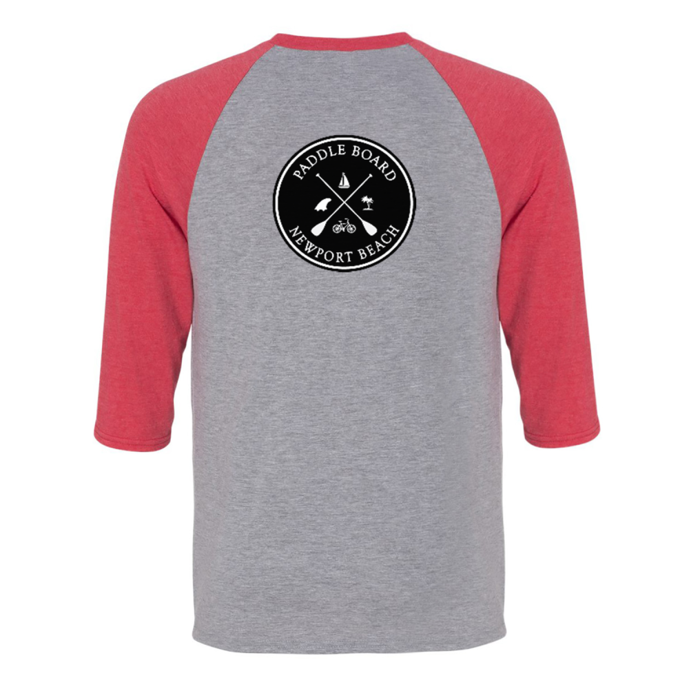 Paddle Board Newport Beach Men's Raglan Shirt